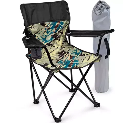 Стул складной НИКА "Премиум 6" ПСП6/КC Camouflage Green-Black