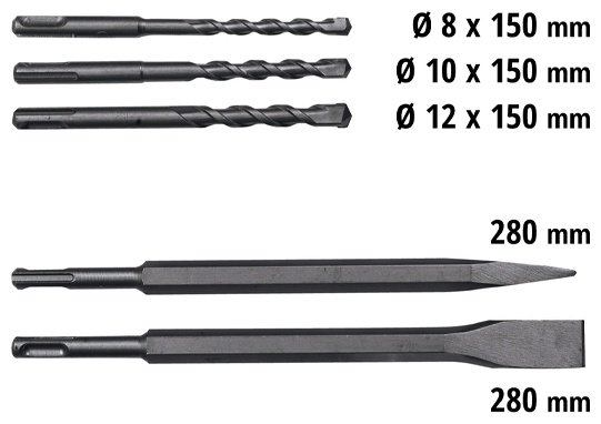 Перфоратор Einhell TE-RH 32 4F Kit 4257944 5 Дж, SDS-Plus купить,0