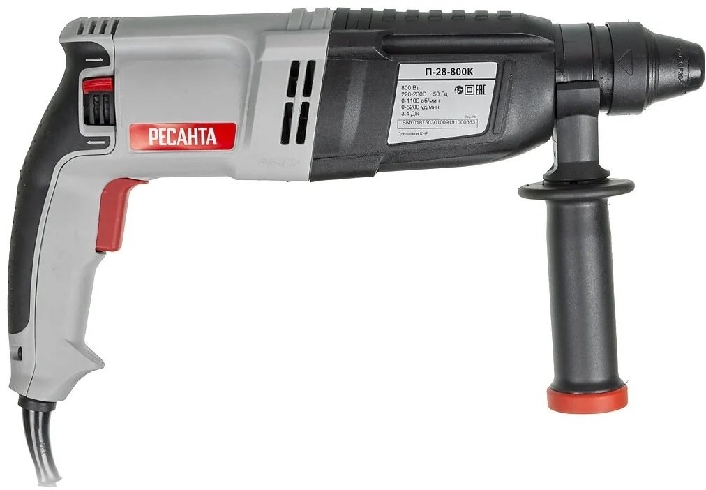 Перфоратор Ресанта П-28-800К 3.4 Дж, SDS-Plus - ForteMarket Перфоратор Ресанта П-28-800К 3.4 Дж, SDS-Plus купить,0