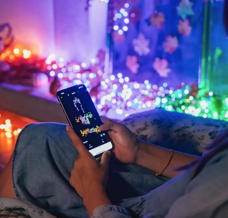 Электрогирлянда Мишура Twinkly цвет свечения мультиколор 6 м купить,NaN