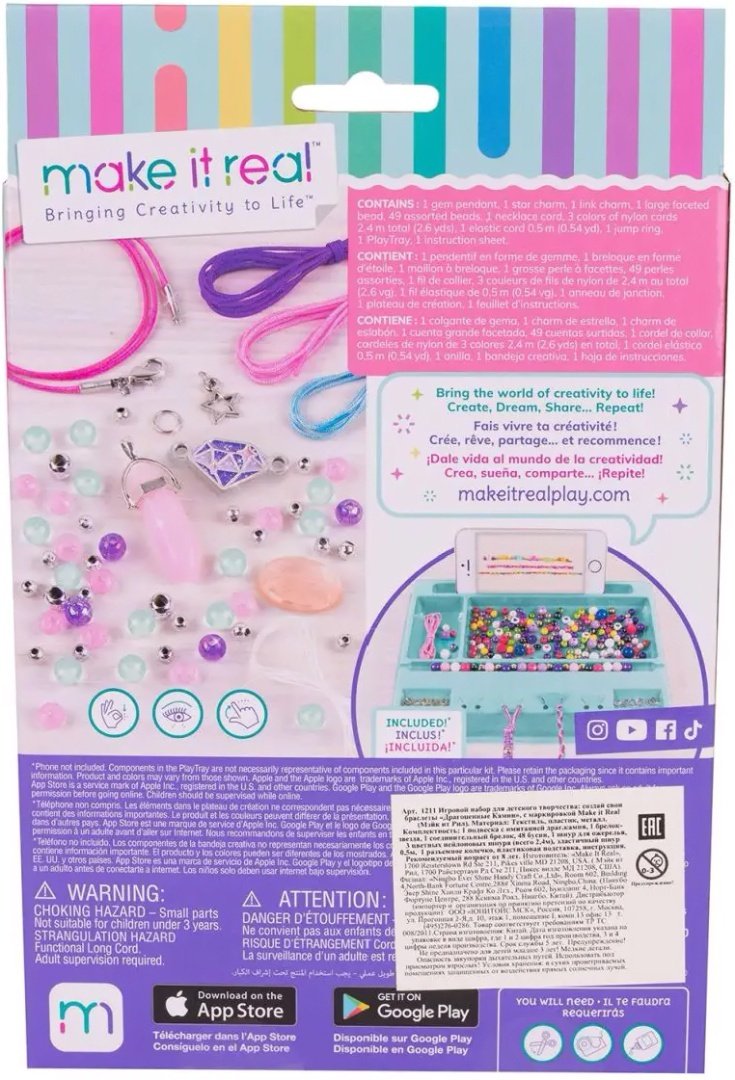 Набор для творчества MAKE IT REAL Браслеты с бусинами POSITIVE GEMS JEWELRY - ForteMarket Набор для творчества MAKE IT REAL Браслеты с бусинами POSITIVE GEMS JEWELRY купить,0