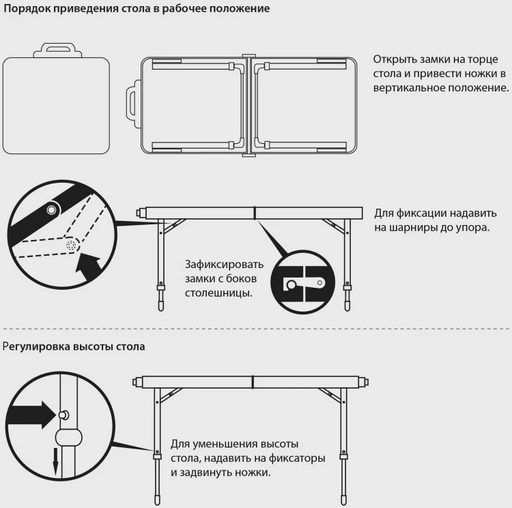 Стол складной туристический НИКА ССТ-6/4 Blue