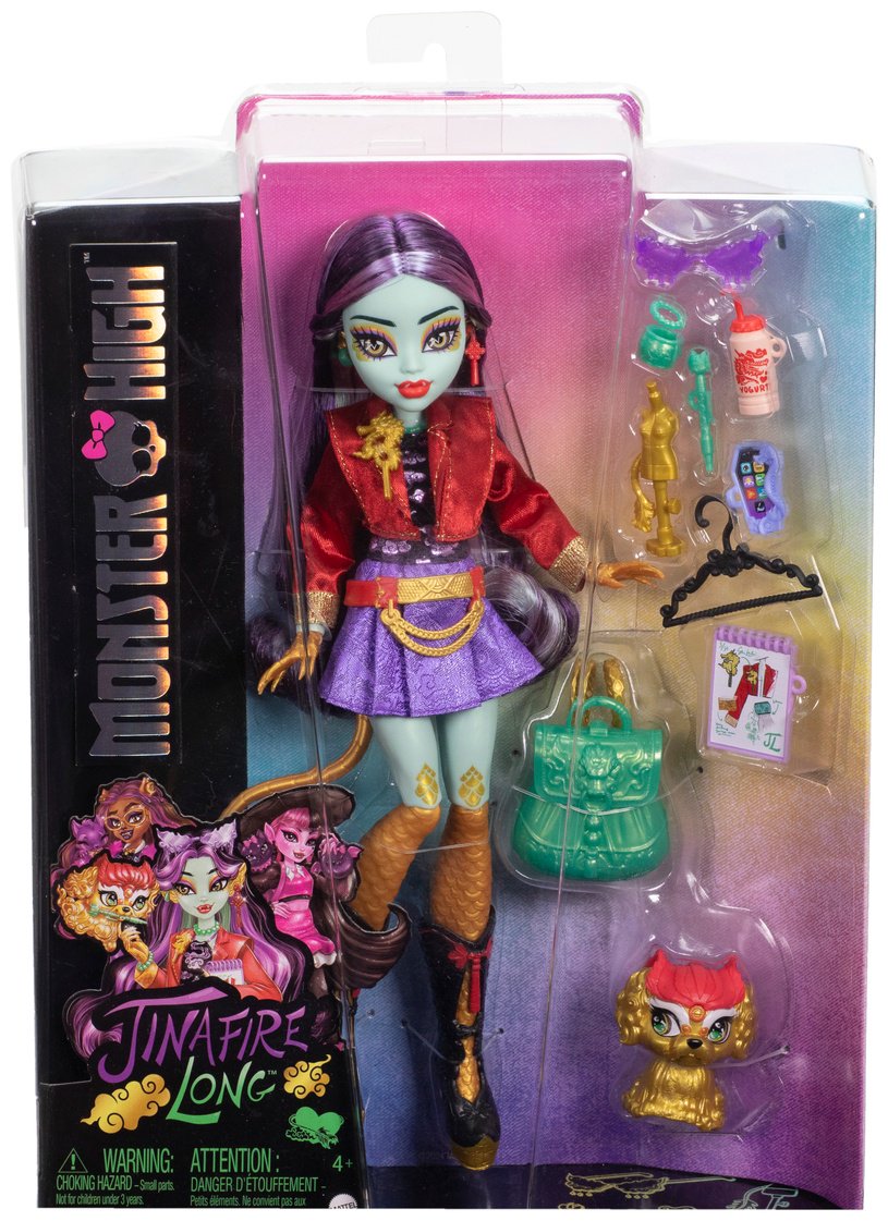 Кукла-модель Monster High Джинафаер Лонг с питомцем «Юнь-Юнь» 28 см купить,0