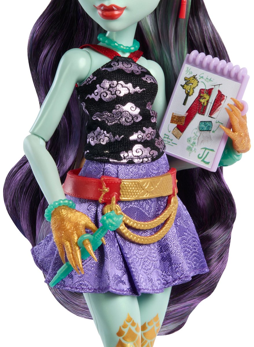 Кукла-модель Monster High Джинафаер Лонг с питомцем «Юнь-Юнь» 28 см купить,0