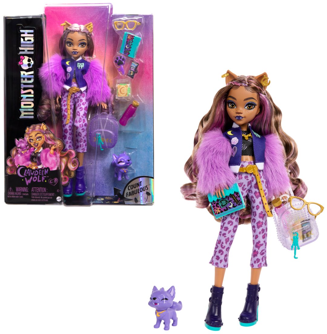 Кукла-модель Monster High Клодин Вульф с собачкой Полумесяц 27 см купить,0