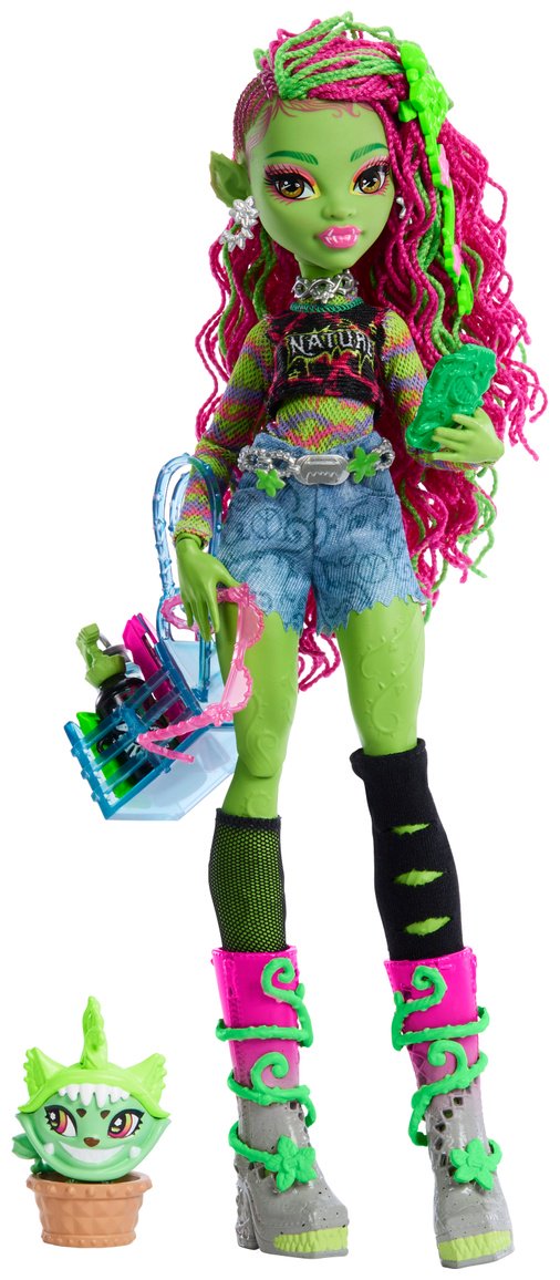 Кукла-модель Monster High Венера МакФлайтрап с питомцем Чулианом 28 см