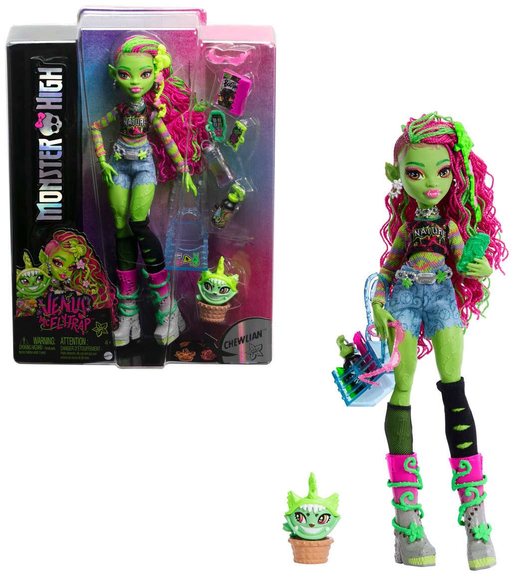 Кукла-модель Monster High Венера МакФлайтрап с питомцем Чулианом 28 см купить,NaN
