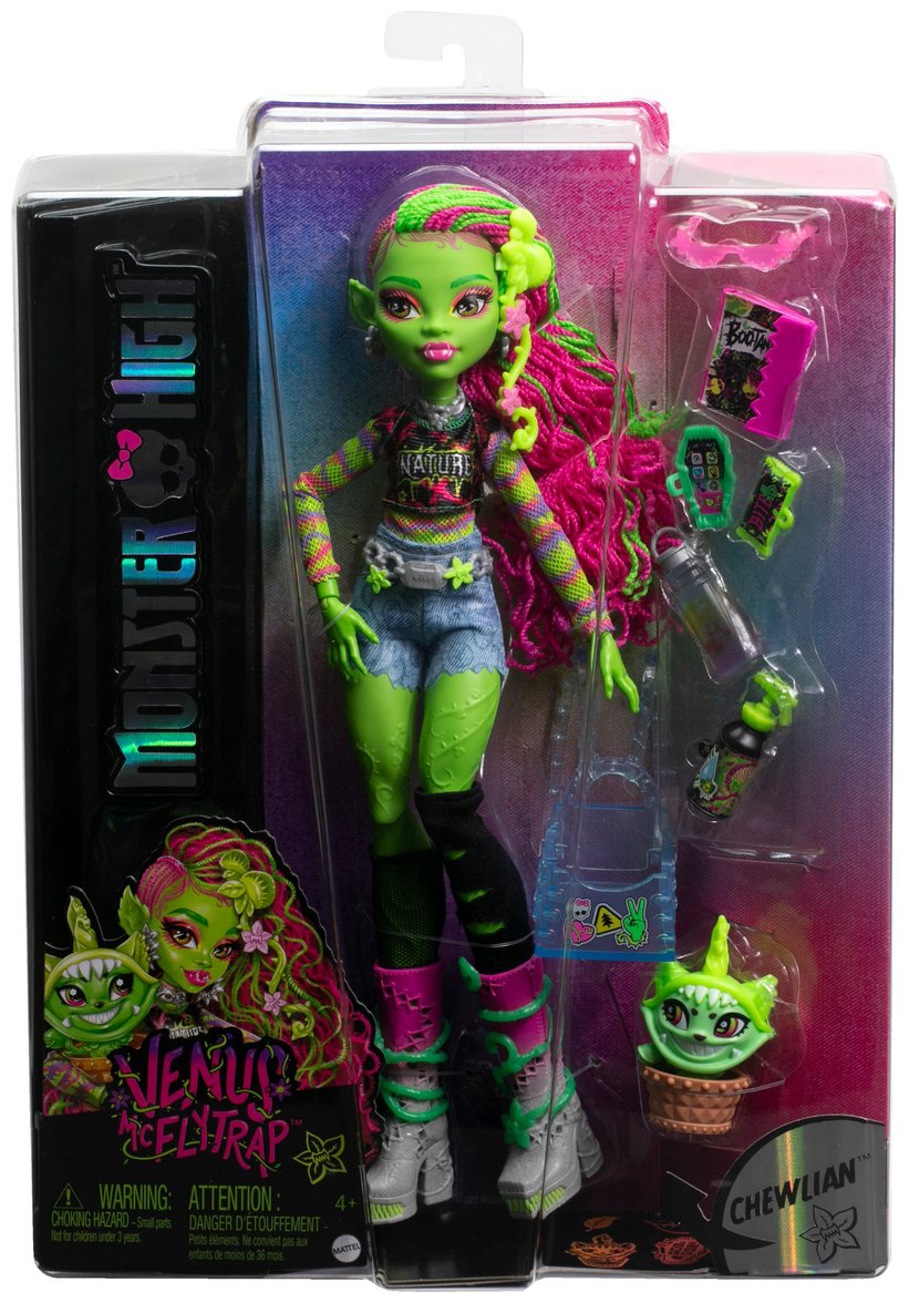 Кукла-модель Monster High Венера МакФлайтрап с питомцем Чулианом 28 см купить,NaN
