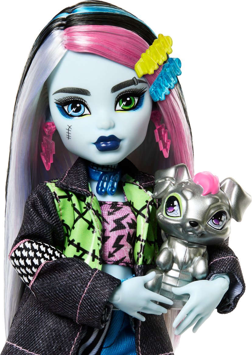 Кукла-модель Monster High Фрэнки Штейн с питомцем Уотзи 28 см