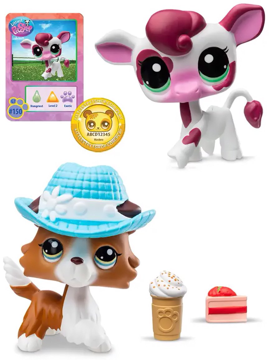 Набор Littlest Pet Shop "Пара друзей", Телёнок и Колли