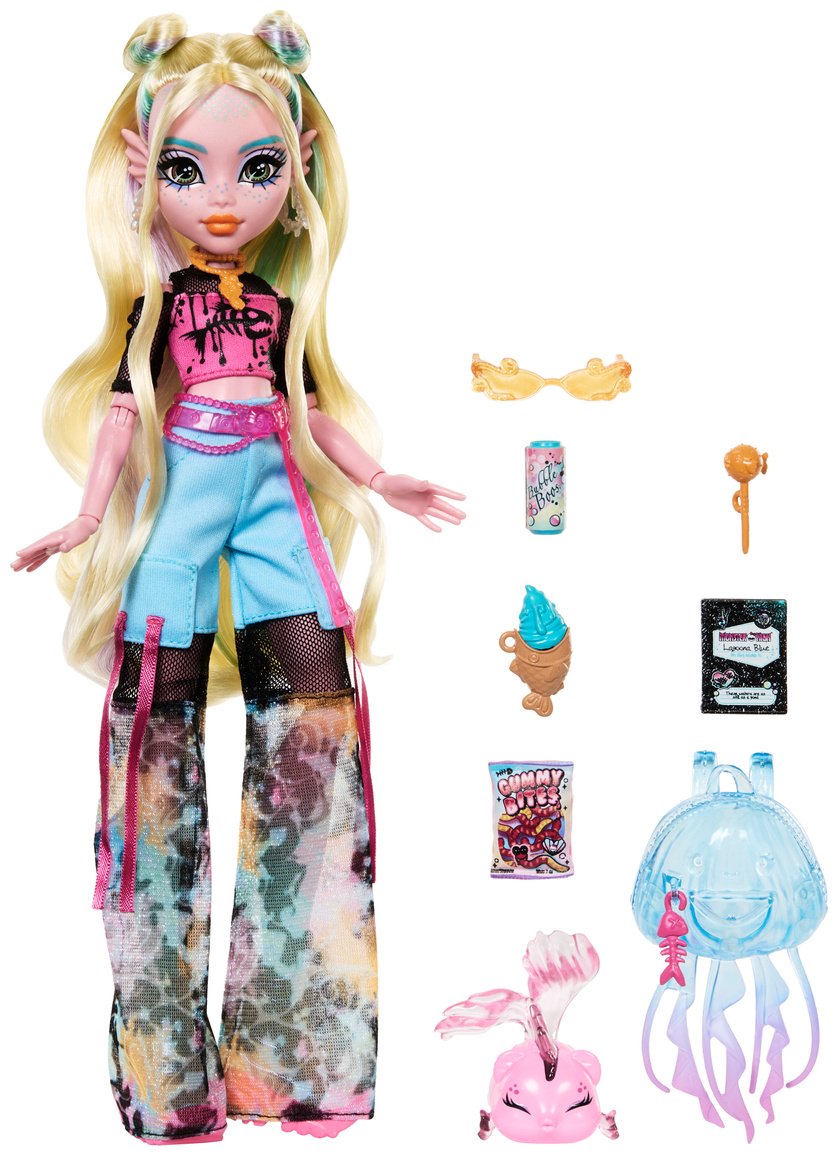 Кукла-модель Monster High Лагуна Блю с рыбкой Нептун 28 см купить,NaN