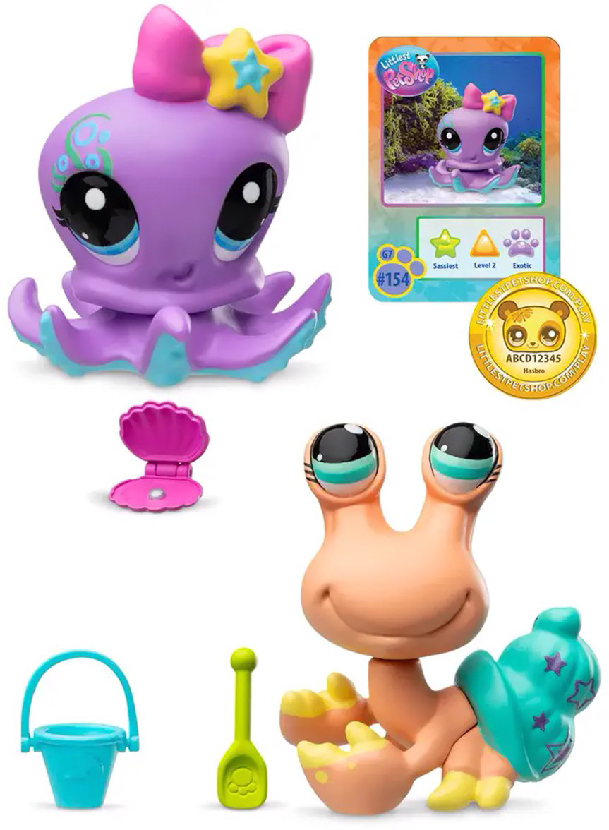 Набор Littlest Pet Shop "Пара&nbsp;друзей",&nbsp;Осьминог&nbsp;и&nbsp;Краб