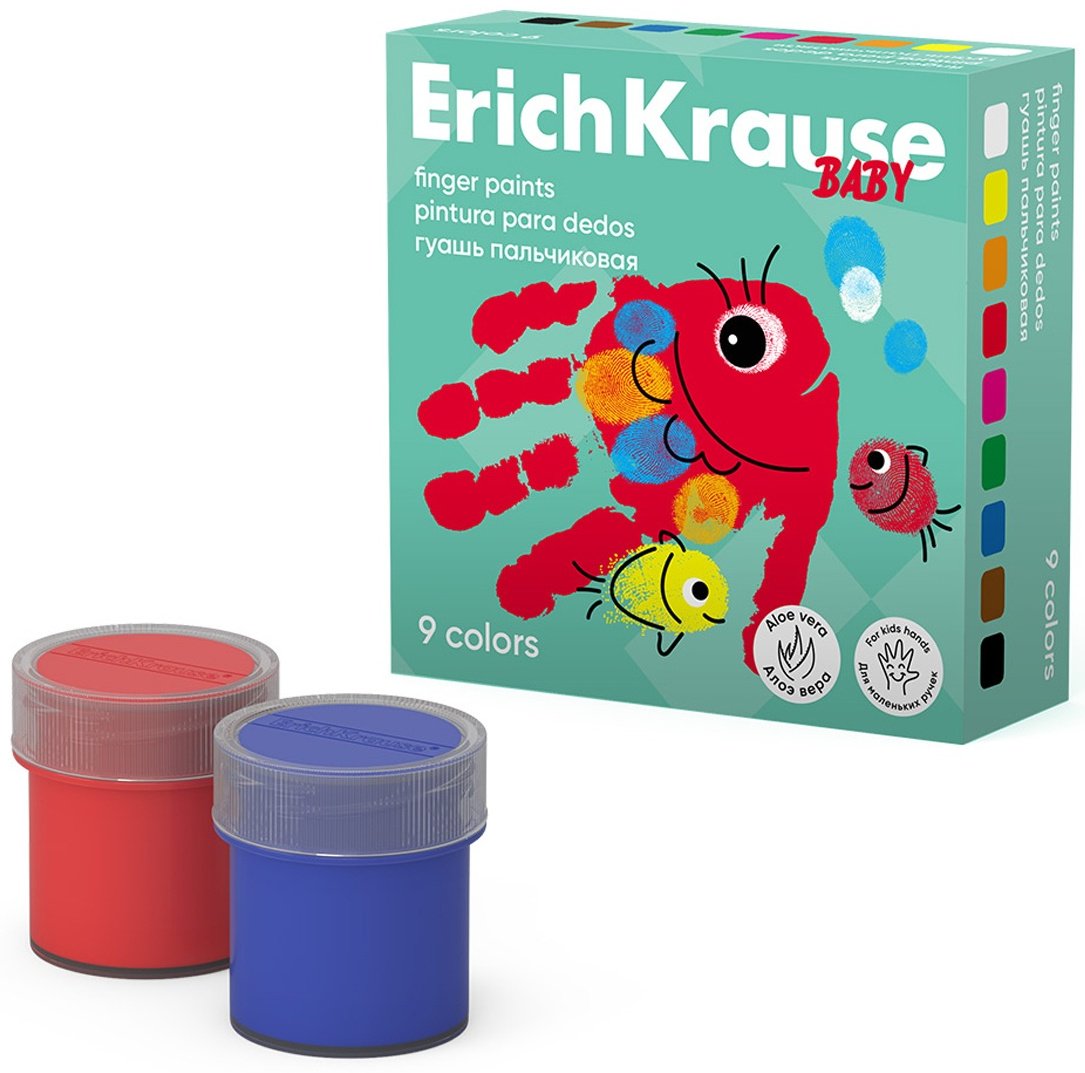 Краски Erich Krause Baby 61400 мультиколор 9 шт купить,NaN