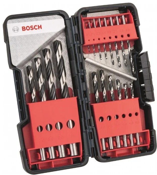 Сверло Bosch по металлу HSS PointTeQ TBox, набор из 18 шт.