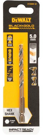 Сверло DeWALT по металлу Сверло DeWALT DT20606-QZ 5 мм, 1 шт.
