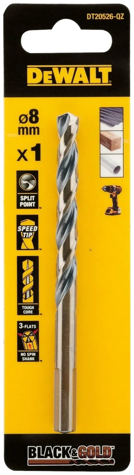 Сверло DeWALT по металлу DT20526-QZ 8 мм, 1 шт. купить,NaN