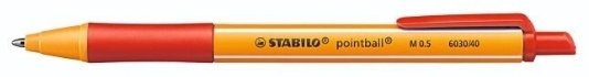 Ручка шариковая STABILO pointball 1 шт, 0.5 мм, цвет чернил красный