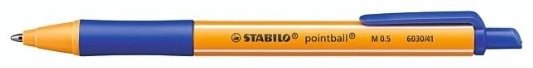Ручка шариковая STABILO pointball 1 шт, 0.5 мм, цвет чернил синий купить,NaN