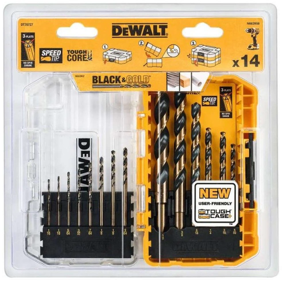 Сверло DeWALT по металлу, набор DT70727-QZ 1 мм, 14 шт.