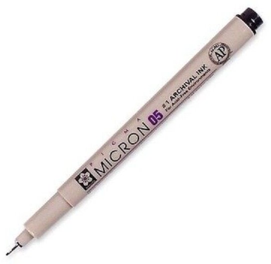 Ручка линер SAKURA Pigma Micron 05 1 шт, цвет чернил черный