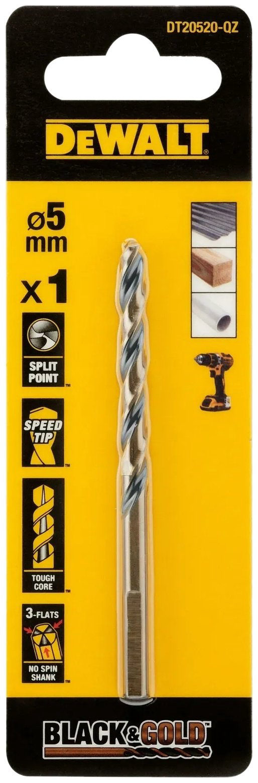 Сверло DeWALT по металлу DT20520-QZ 5 мм, 1 шт. купить,NaN