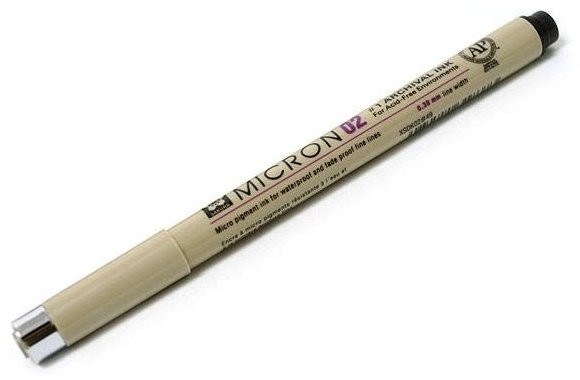Ручка капиллярная Pigma Micron 0.2 мм, черный