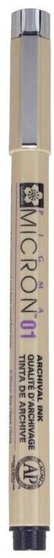 Ручка линер SAKURA Pigma Micron 01 XSDK01#49 1 шт, 0.25 мм, цвет чернил черный купить,NaN