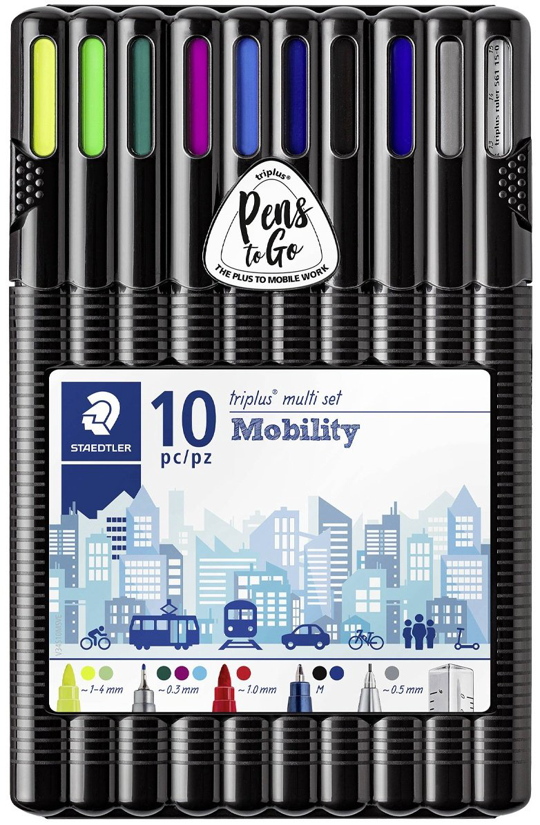 STAEDTLER 34 SB10MS 10 шт, 0.3 мм, цвет чернил синий купить,NaN