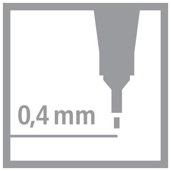 Ручка капиллярная STABILO 8824/1-06 24 шт, 0.4 мм, цвет чернил мультиколор купить,NaN