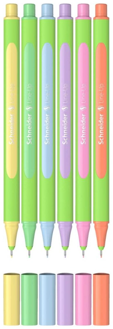 Ручка капиллярная Schneider Line-Up Pastel 6 шт, 0.4 мм, цвет чернил мультиколор купить,NaN