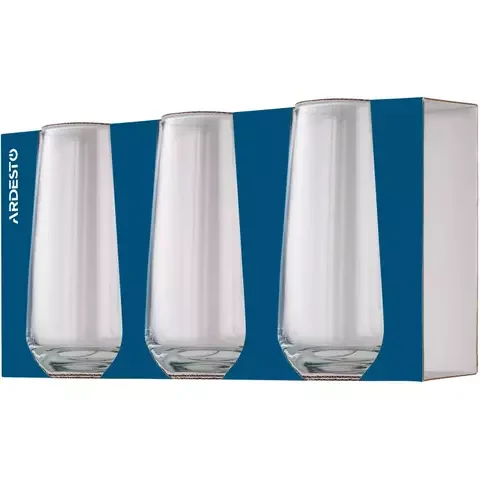 Стаканы ARDESTO  AR2648GS Gloria Shine 3шт.480мл. Transparent