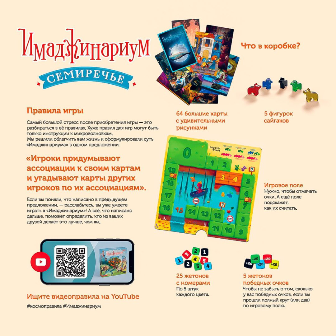 Настольная игра Cosmodrome Games Имаджинариум Семиречье купить,NaN