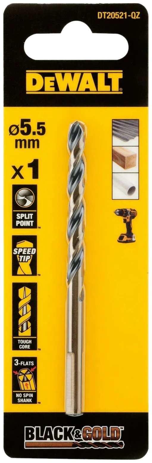 Сверло DeWALT по металлу DT20521-QZ 5.5 мм, 1 шт. купить,NaN