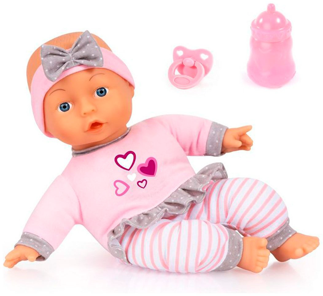 Пупс Bayer Dolls с мягким телом, в повязке с бантиком 30 см купить,NaN