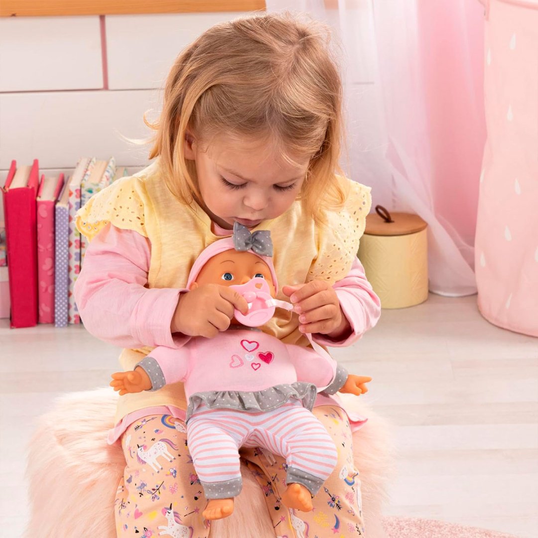 Пупс Bayer Dolls с мягким телом, в повязке с бантиком 30 см купить,NaN