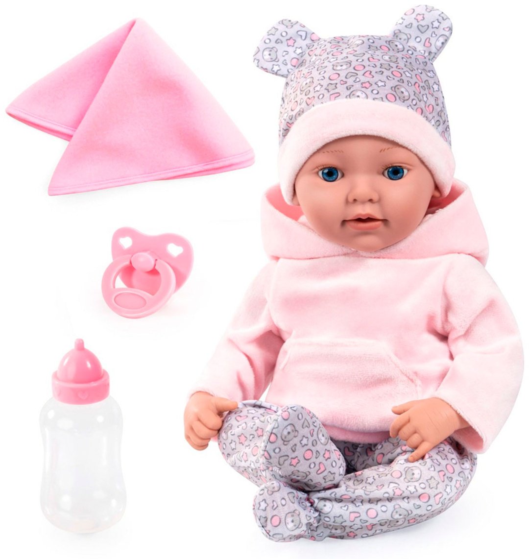 Пупс Bayer Dolls с мягким телом в плюшевой кофте 38 см