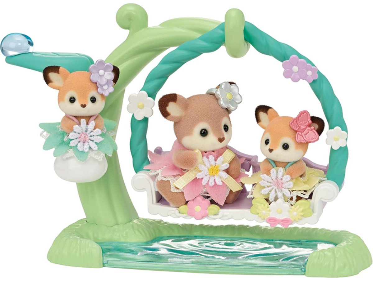 Набор Малыши оленята на цветочных качелях Sylvanian Families