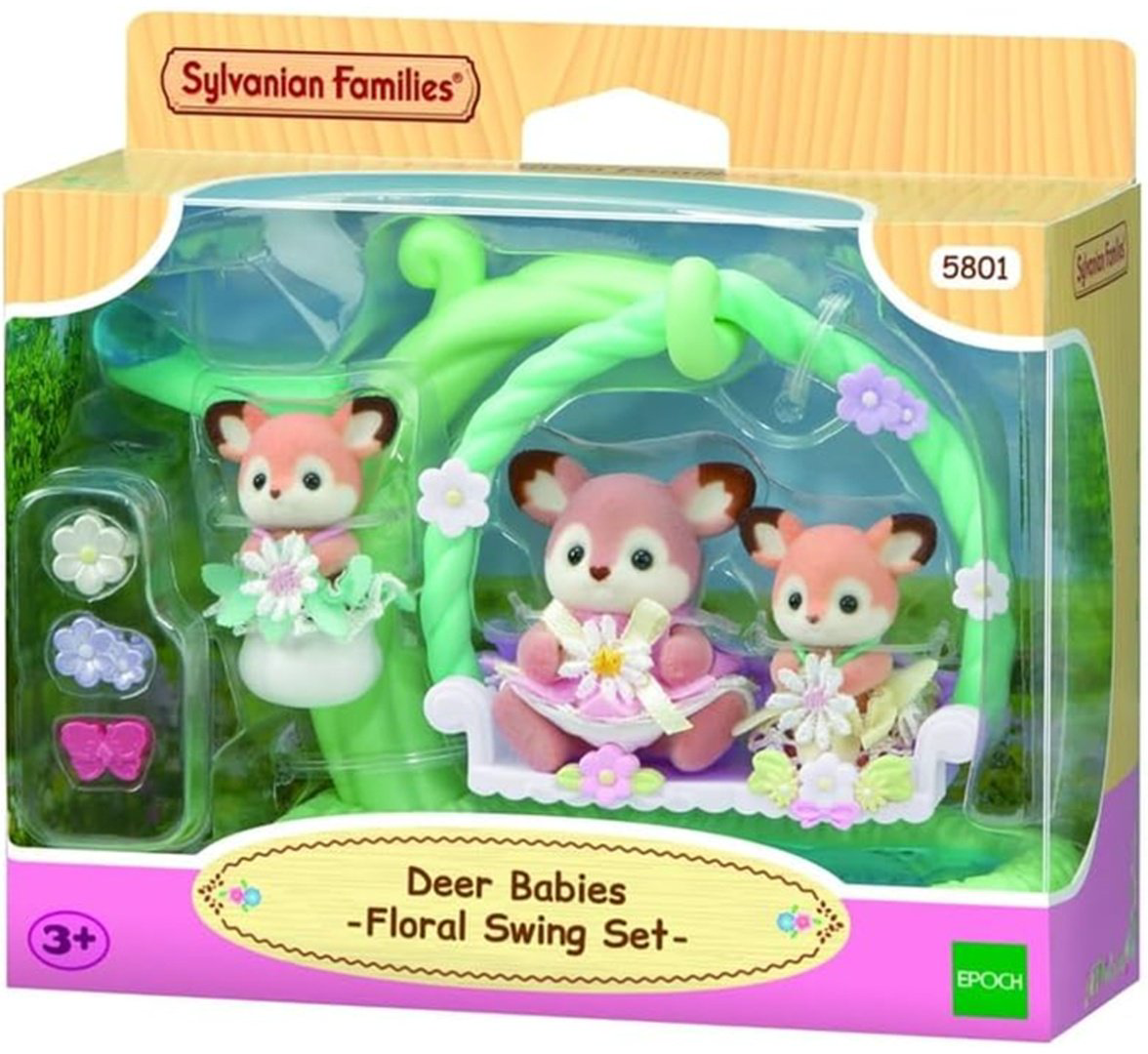 Набор Малыши оленята на цветочных качелях Sylvanian Families купить,NaN