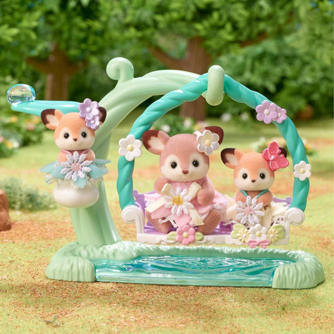 Набор Малыши оленята на цветочных качелях Sylvanian Families купить,NaN
