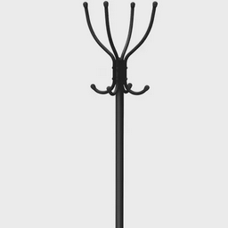 Вешалка напольная Nika Комфорт 4 ВК4 Matte Black 60х60х180см черный