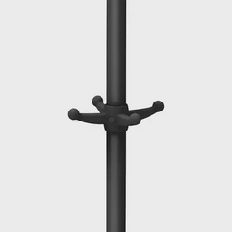 Вешалка напольная Nika Комфорт 4 ВК4 Matte Black 60х60х180см черный