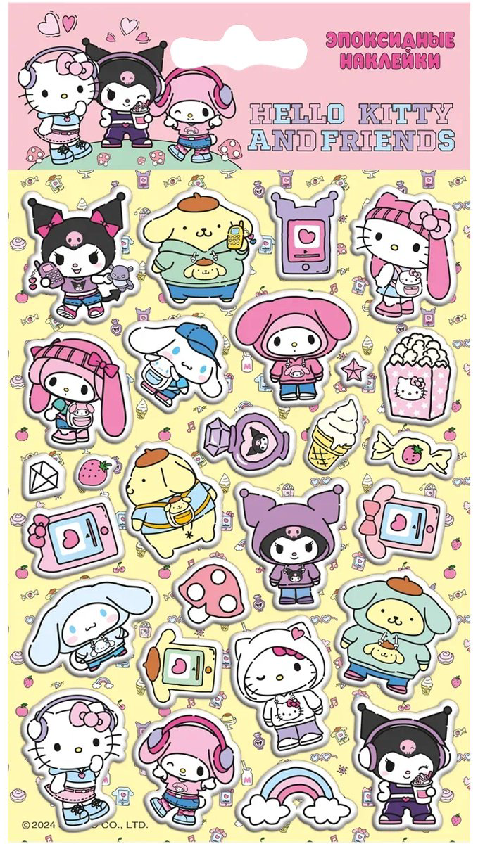 Наклейки Лист Hello Kitty and friends 2 27 купить,NaN