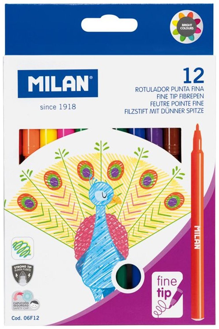 Фломастер Milan 06F12 12 шт