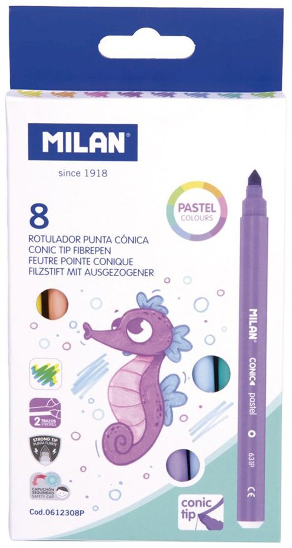 Фломастер Milan 0612308P 8 шт