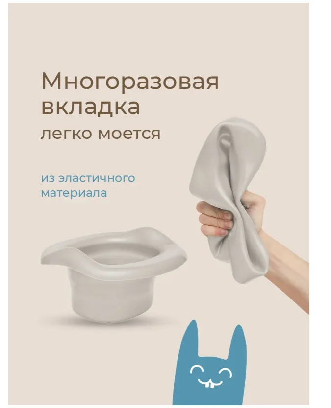 Горшок Roxy Kids HandyPotty бело-серый купить,NaN