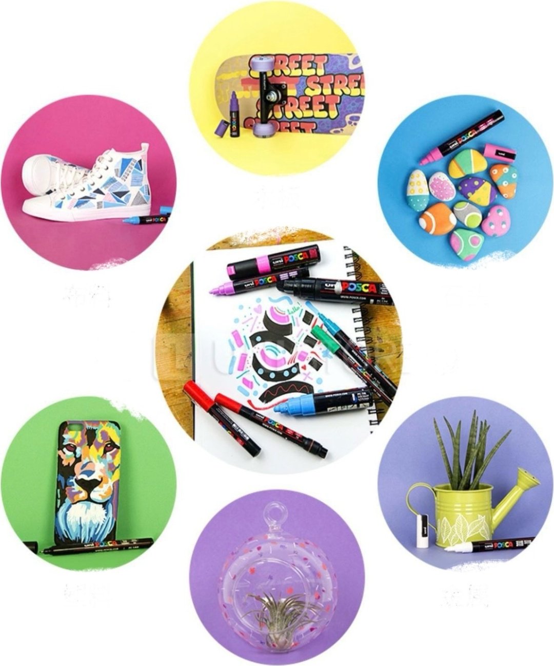 Художественный маркер POSCA PC-3M 16 шт - ForteMarket Художественный маркер POSCA PC-3M 16 шт купить,0