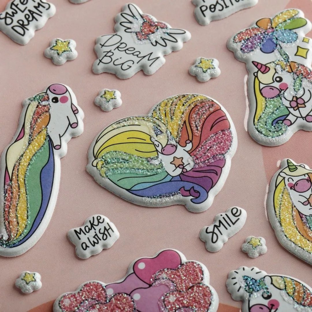 Наклейки Лист MESHU Rainbow unicorn 15 купить,NaN