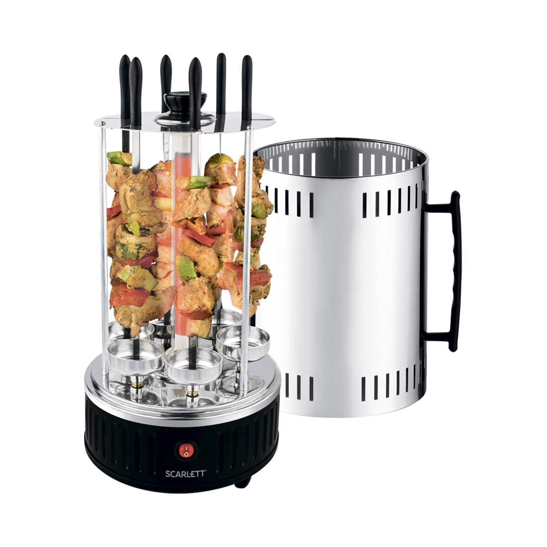 Шашлычница Scarlett SC-KG22601 черно-серебристая купить,NaN
