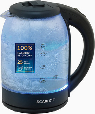 Электрочайник Scarlett SC-EK27G90 1.7 л черный купить,NaN