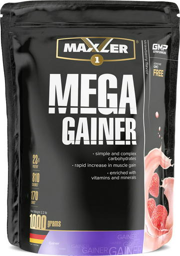 Гейнер Maxler Mega Gainer клубника 1 кг
